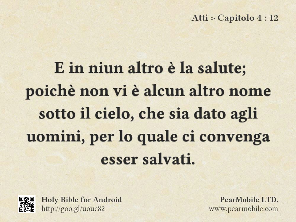 Atti, Capitolo 4:12